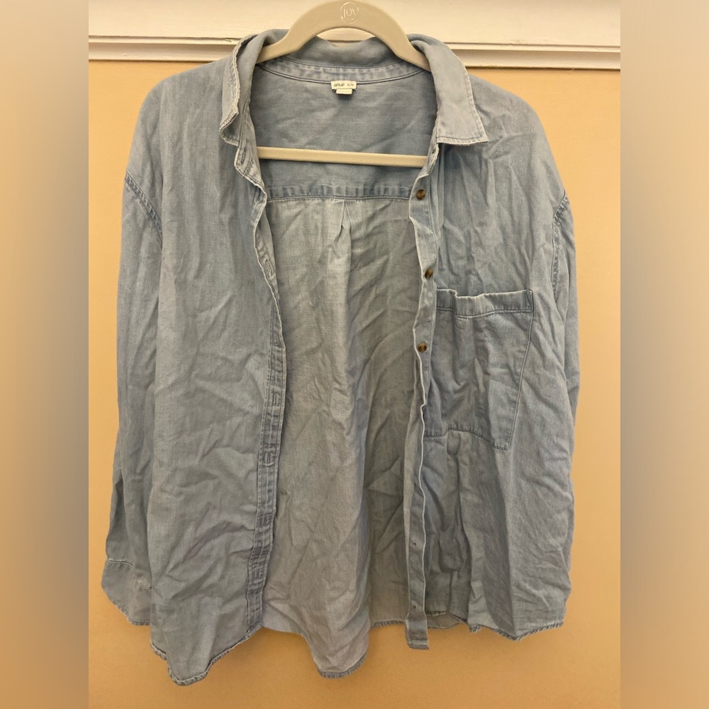 Aerie Light Blue Button-Up Shirt